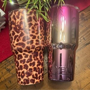 YETI Leopard Print and Mirrored Metallic Tumblers!